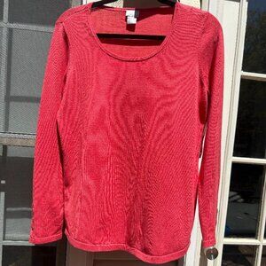 NWT Chico's Spun Rayon Button Detail Sweater, Size Chico's 0 / US (4/6-S)